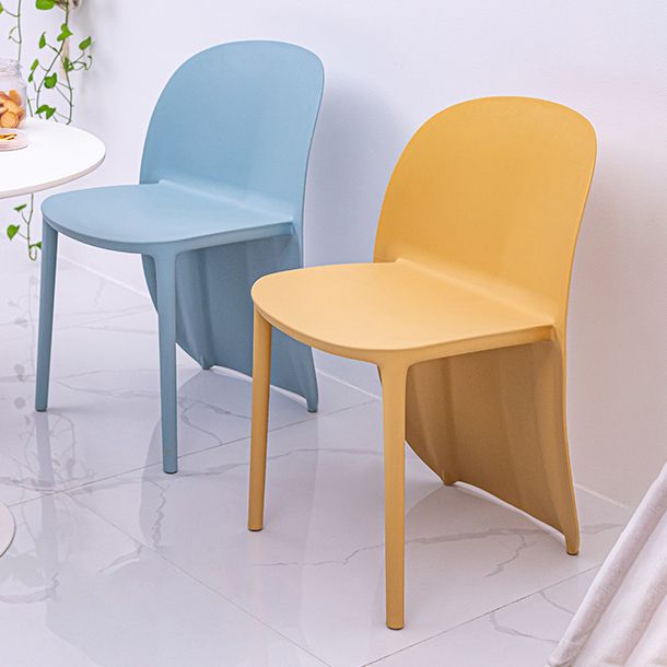 Nordic Style Plastic Dining Chair Dining Armless Side Chairs for Kitchen (Set of 2) Clearhalo ' kitchen&dining_furn' 'Dining Chairs' 'Dining Tables & Seating' 'dining_chair' 'furn' 'furn_dining_chair' 'Furniture' 'furniture_dining_chair' 'Kitchen & Dining Furniture' 'kitchen' 1200x1200_4120a43b-6cb7-4822-9440-bd41a90c4f46
