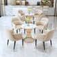 Glam Fintered Stone Dining Set Round 1/2/3/4/5 Pièces Pièces Ensemble pour une utilisation à domicile