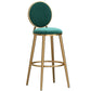 Glam Armless Backrest Counter Stool Steel Bookstore Bar Stool with Velvet Cushion Clearhalo 'Bar Furniture' 'Bar Stools' 'bar_stools' 'furn' 'furn_bar_stools' 'furniture_bar_stools' 'Kitchen & Dining Furniture' 'kitchen&dining_furn' 'kitchen' 'kitchen_furn' Furniture' 1200x1200_41231133-368d-451c-886a-ac2dfda5db6a