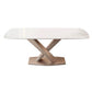 Modern Golden Base Dining Table Stone Table for Kitchen Dining Room