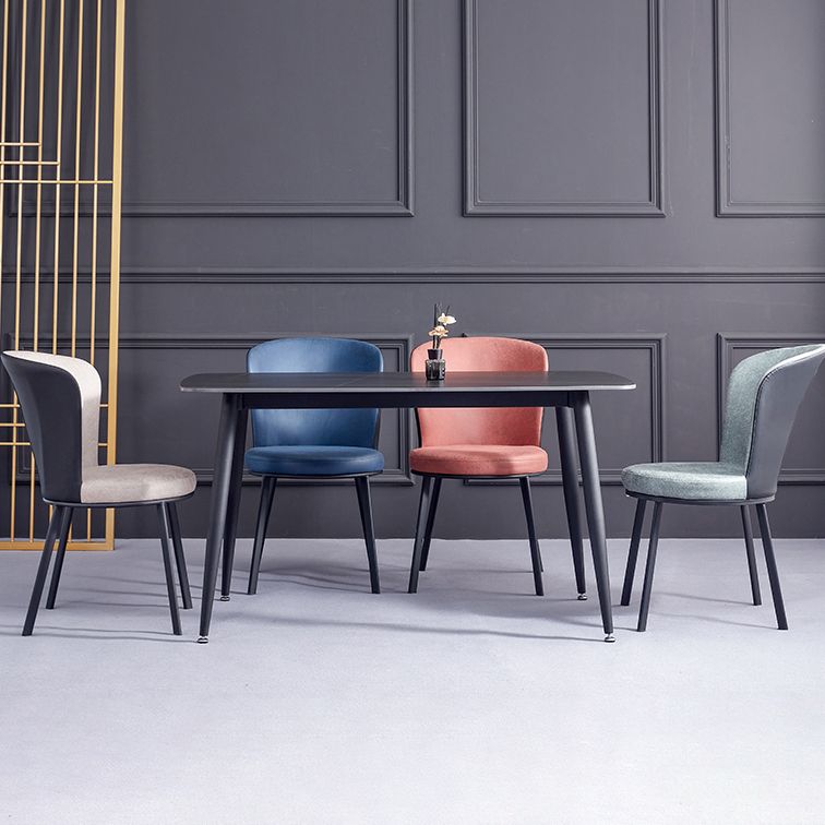 Metal Contemporary Dining Chair Wingback Dining Room Armless Side Chair Clearhalo ' kitchen&dining_furn' 'Dining Chairs' 'Dining Tables & Seating' 'dining_chair' 'furn' 'furn_dining_chair' 'Furniture' 'furniture_dining_chair' 'Kitchen & Dining Furniture' 'kitchen' 1200x1200_412514b3-abb9-42b7-87c8-099e952865f2