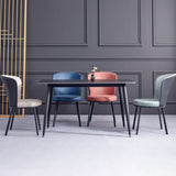 Metal Contemporary Dining Chair Wingback Dining Room Armless Side Chair Clearhalo ' kitchen&dining_furn' 'Dining Chairs' 'Dining Tables & Seating' 'dining_chair' 'furn' 'furn_dining_chair' 'Furniture' 'furniture_dining_chair' 'Kitchen & Dining Furniture' 'kitchen' 1200x1200_412514b3-abb9-42b7-87c8-099e952865f2
