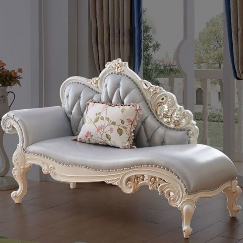 Traditional Genuine Leather Chair One Armed Rolled Arms Accent Chaise Clearhalo 'Chairs & Seating' 'Chaise Lounge' 'chaise_lounge' 'furn' 'furn_chaise_lounge' 'Furniture' 'Living Room Furniture' 1200x1200_4125272c-dfea-45a3-9521-fa5f3c8bfd4d