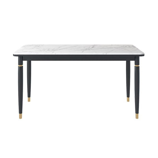 焼結石ダイニングテーブル4脚の伝統的な豪華な白いトップテーブル