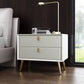 Modern Bedside Night Table Stone Top Nightstand with 2-drawers Clearhalo 'Bedroom Furniture' 'furn' 'furn_night_stand' 'Furniture' 'night_stand' 'Nightstands' 1200x1200_4126a0cb-2c07-47e5-947c-a2ff15bb21e3