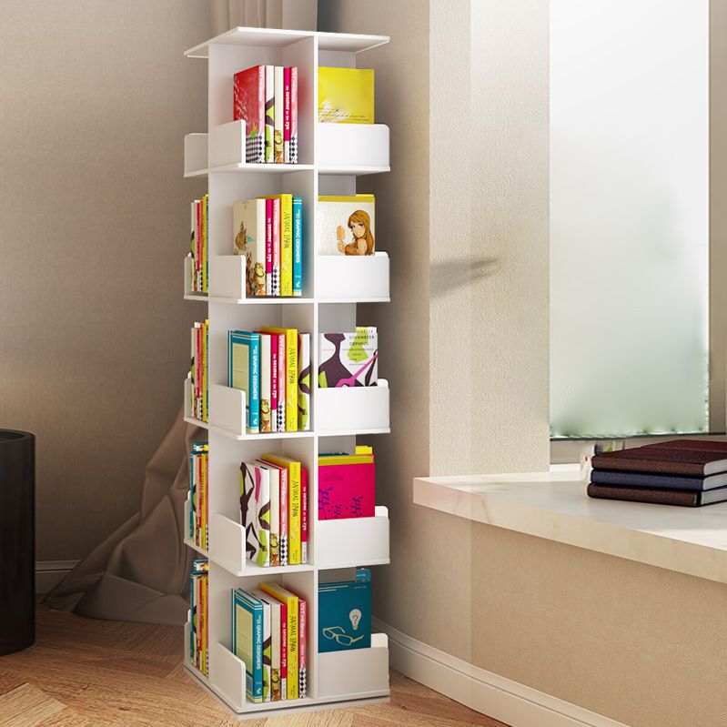 Contemporary Style Bookshelf Rotatable White Bookcase for Home and Office Clearhalo 'Bookcases' 'furn' 'furn_bookcases' 'Furniture' 'furniture_bookcases' 'Office Furniture' 1200x1200_41271bc9-6c61-44f4-b9b2-710f20803073