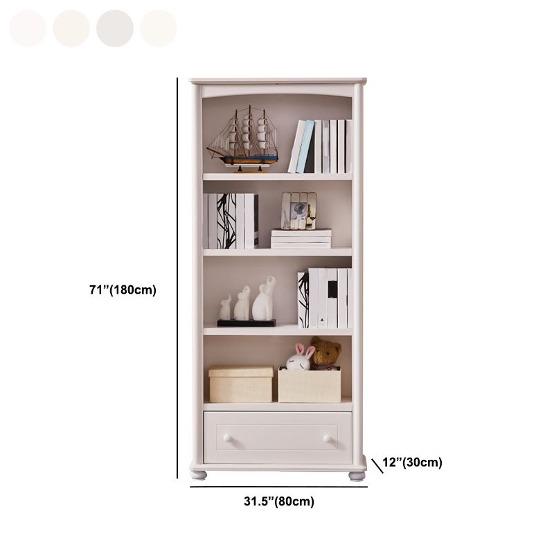 Closed Back Bookshelf Scandinavian Solid Wood Standard Bookcase