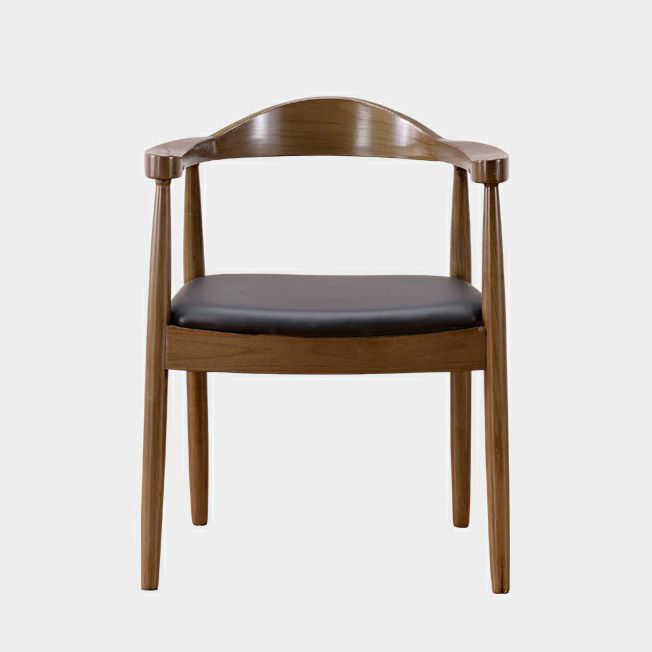 Scandinavian Style Wood Dining Chair Home Open Back Dining Side Chair with Arm Clearhalo ' kitchen&dining_furn' 'Dining Chairs' 'Dining Tables & Seating' 'dining_chair' 'furn' 'furn_dining_chair' 'Furniture' 'furniture_dining_chair' 'Kitchen & Dining Furniture' 'kitchen' 1200x1200_412ab612-317f-4270-8b3a-b3db2f735969