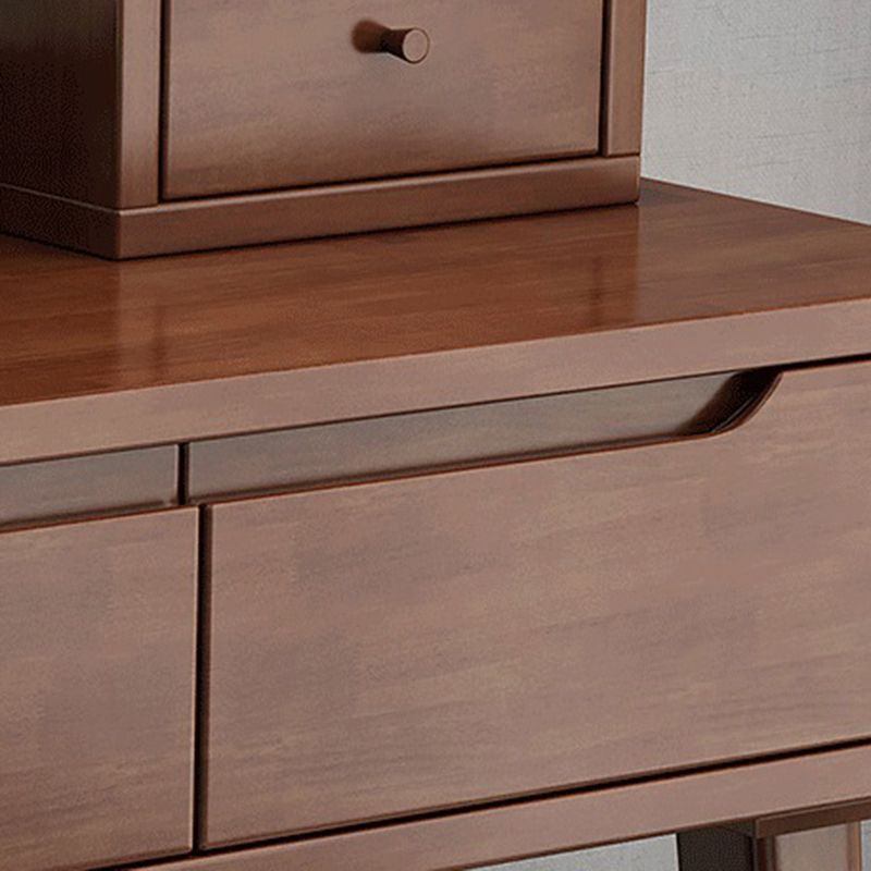 Mirrored Wood Makeup Dressing Table Stool Set with 4 Drawers Clearhalo 'Bedroom Furniture' 'furn' 'furn_makeup_vanities' 'Furniture' 'Makeup Vanities' 'makeup_vanities' 1200x1200_412c6a4b-1853-48cf-b3cf-a458f7c9835d