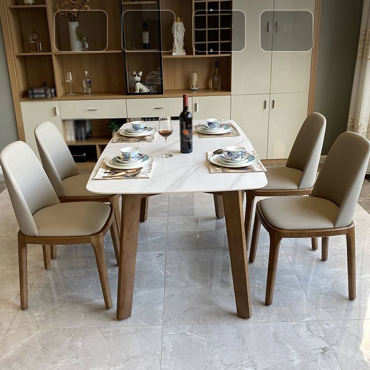 Modern Rectangle Counter Dining Table Solid Wood Legs Dining Room Kitchen Table Clearhalo ' dining_table' 'Dining Tables & Seating' 'Dining Tables' 'furn' 'furn_dining_table' 'Furniture' 'furniture_dining_table' 'Kitchen & Dining Furniture' 'kitchen&dining_furn' 'kitchen' 'kitchen_dining_table' 1200x1200_412d3f75-7514-4d86-aa68-4190aa00a4f6