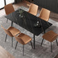 Rectangular Sintered Stone Dining Table Modern Furniture with 4 Legs for Home Clearhalo 'Dining Tables & Seating' 'Dining Tables' 'dining_table' 'furn' 'furn_dining_table' 'Furniture' 'Kitchen & Dining Furniture' 1200x1200_412e0eb0-44d0-4043-aafb-c5b6bd716f46