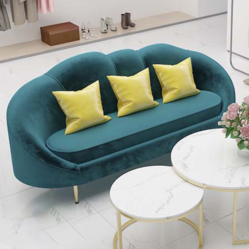 Velvet Curved Sofa Contemporary Sloped Arm Sofa for Living Room Clearhalo 'furn' 'furn_sofas' 'Furniture' 'Living Room Furniture' 'Sofa' 'sofas' 1200x1200_412e2c41-6156-4c12-bece-d05a9044b9a8
