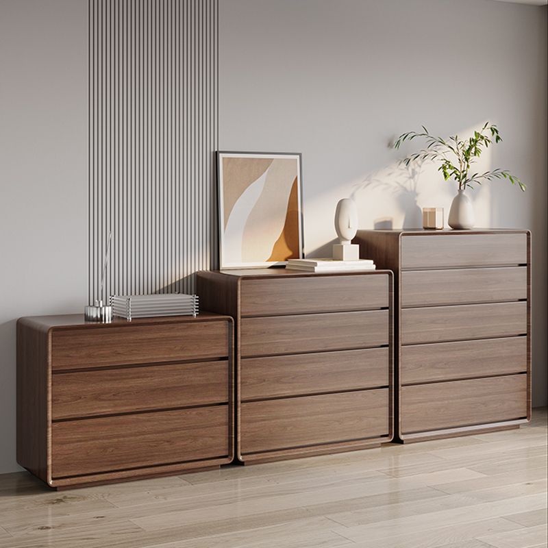 Gabinete rectangular moderno gabinete lateral de madera marrón con cajón