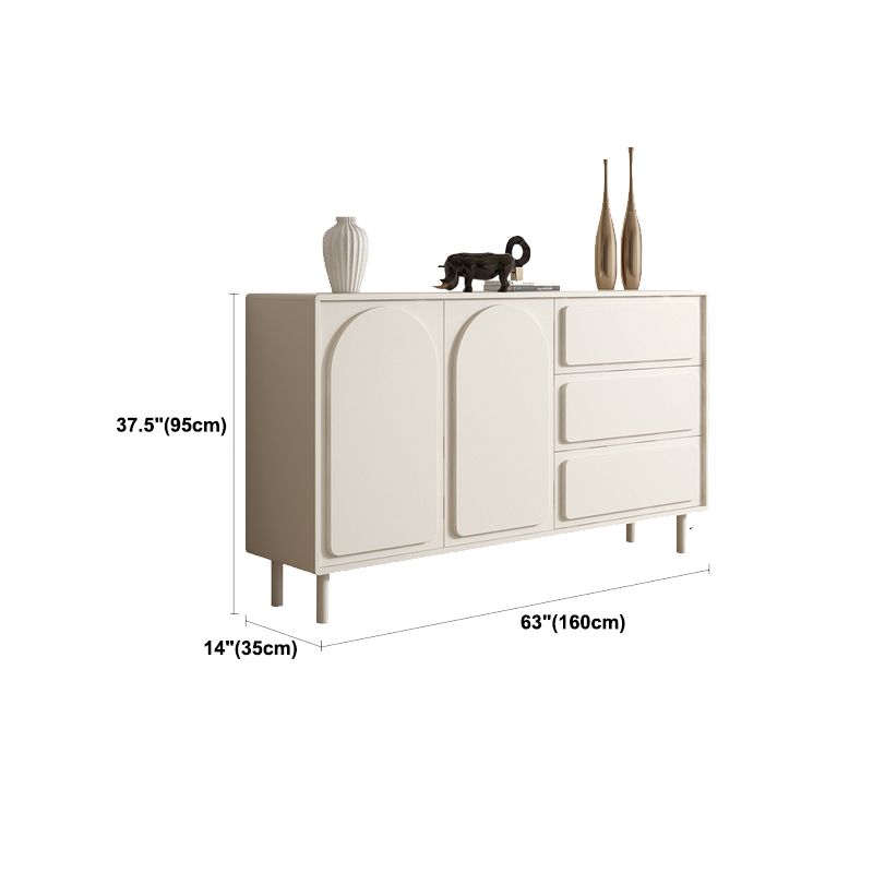 White Engineered Wood Buffet Server Modern Sideboard with Drawers Clearhalo 'buffet_sideboard' 'Buffets & Sideboards' 'furn' 'furn_buffet_sideboard' 'Furniture' 'Kitchen & Dining Furniture' 1200x1200_412fdaea-a3b2-45c3-80a5-5306b811a855