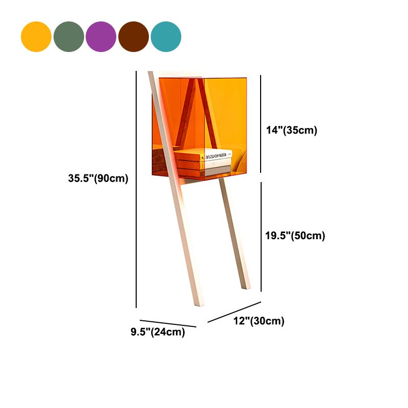 Contemporary Geometric Bookshelf Acrylic Bookshelf,11.8"L x 9.4"W x 35.4"H Clearhalo 'Bookcases' 'furn' 'furn_bookcases' 'Furniture' 'furniture_bookcases' 'kitchen' 'kitchen_bookcases' 'Living Room Furniture' 'Office Furniture' 1200x1200_412fdee4-ea5e-421d-b7b1-df1b7b86f13c