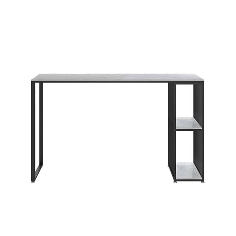 Glam Faux Marble Bistro Bar Table Rectangle Metal Base Bar Table with Storage Clearhalo 'Bar Furniture' 'Bar Tables' 'bar_tables' 'furn' 'furn_bar_tables' 'Furniture' 'Kitchen & Dining Furniture' 1200x1200_413002dc-4369-40c3-8683-41f2a15c73b7