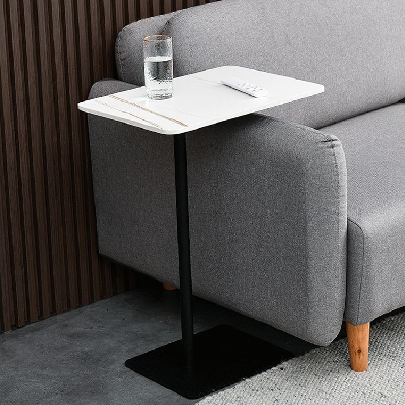 Tableau supérieur de pierre fritrée moderne 11 "Table de bout du piédestal de largeur