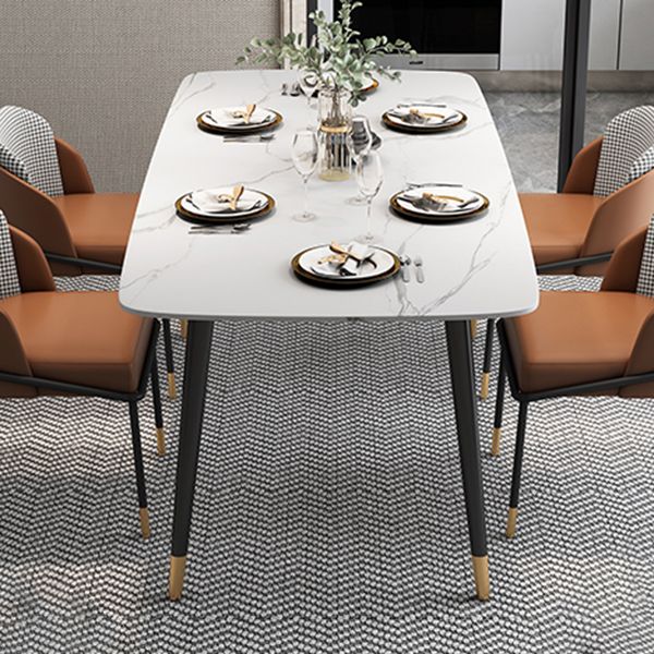 Sintered Stone Dining Table Modern 4 Legs Dining Table for Home Use Clearhalo ' dining_table' 'Dining Tables & Seating' 'Dining Tables' 'furn' 'furn_dining_table' 'Furniture' 'furniture_dining_table' 'Kitchen & Dining Furniture' 'kitchen&dining_furn' 'kitchen' 'kitchen_dining_table' 1200x1200_41309623-21f7-4f60-a15e-592ee0767e60