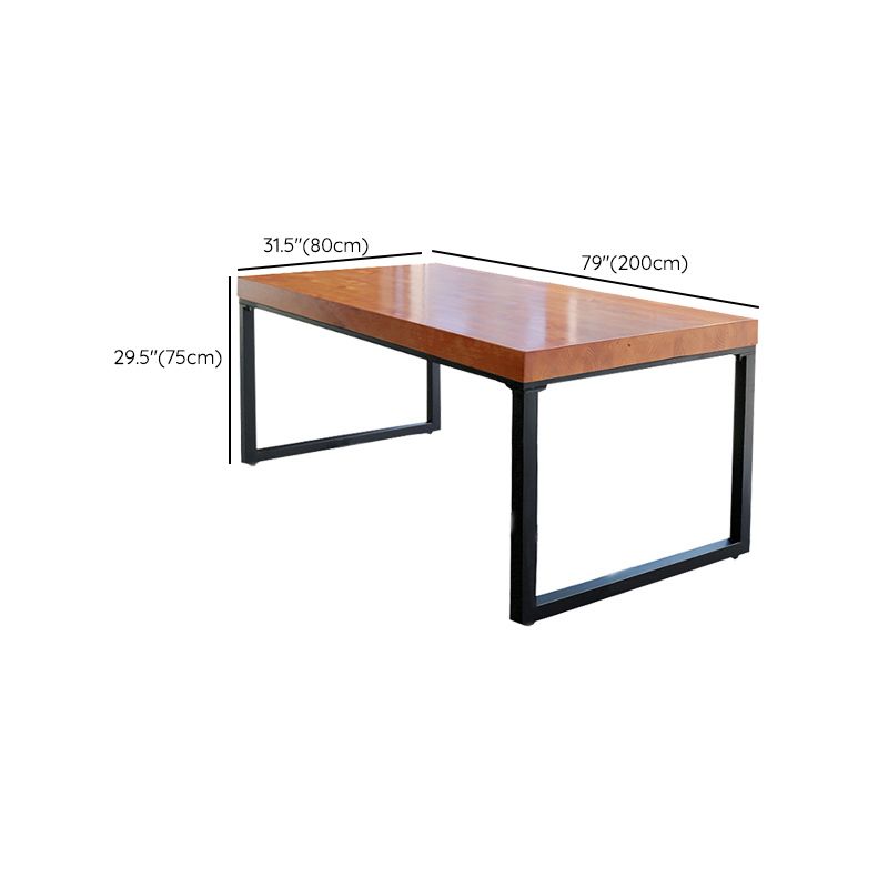 Industrielle 1/2/5 Stück Möbel Massivholz Rechteck Esszimmer Set in Braun