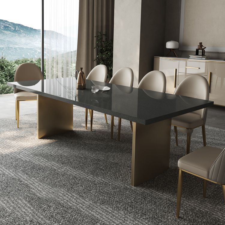 5/7ピース二重の台座長方形の形状ダイニング家具セット