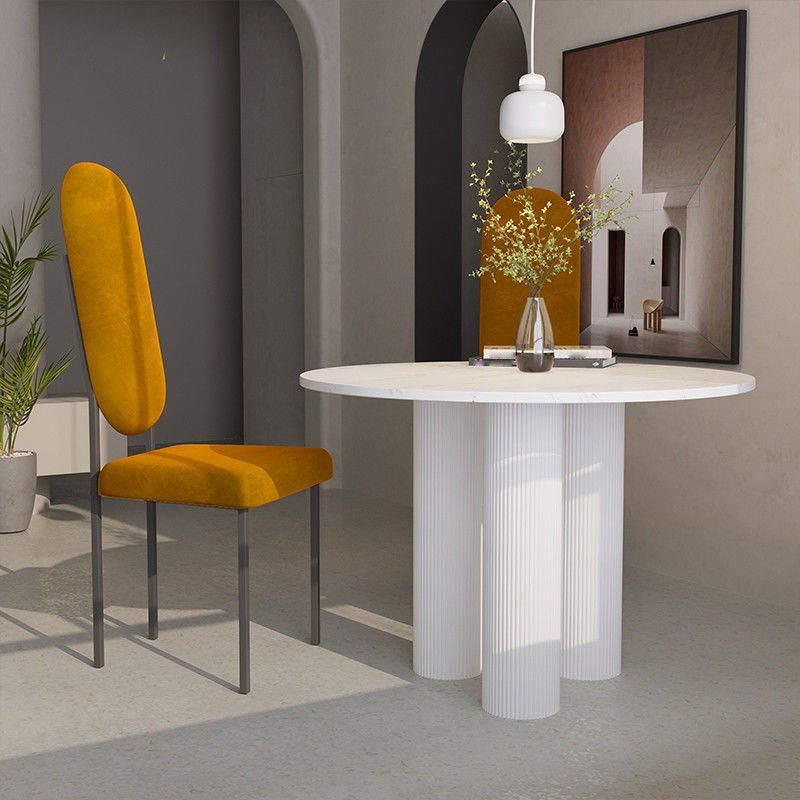 Modern Round Top Dinette Table Solid Wood Base Dining Table for Restaurant Clearhalo 'Dining Tables & Seating' 'Dining Tables' 'dining_table' 'furn' 'furn_dining_table' 'Furniture' 'furniture_dining_table' 'Kitchen & Dining Furniture' 'kitchen' 'kitchen_dining_table' 1200x1200_4131ddbf-a986-481c-a127-345782c47022