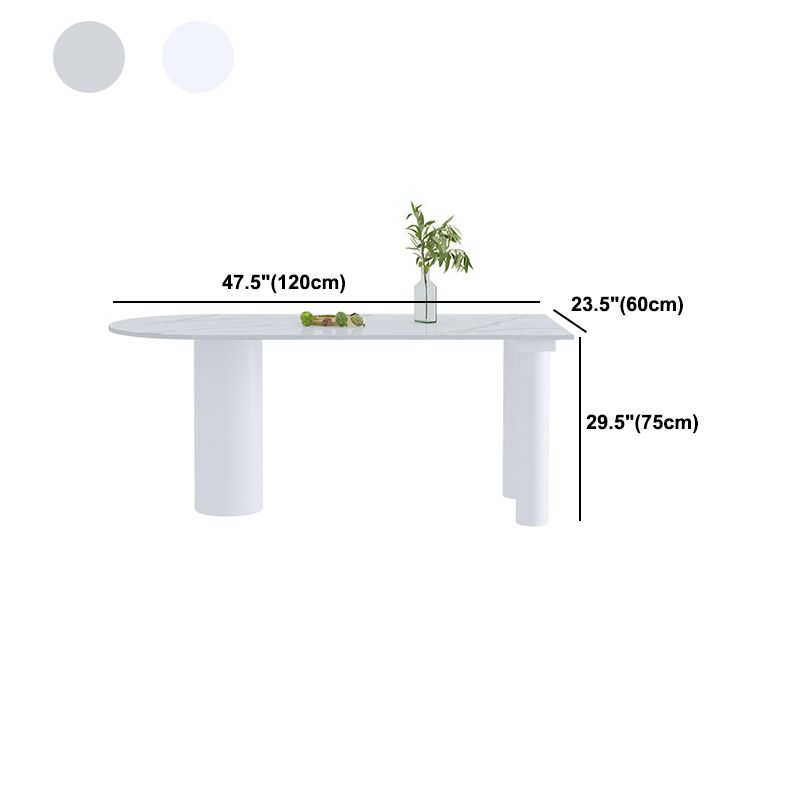 Contemporary Dining Table Stone 3-foot Furniture for Dining Room Clearhalo 'Dining Tables & Seating' 'Dining Tables' 'dining_table' 'furn' 'furn_dining_table' 'Furniture' 'Kitchen & Dining Furniture' 1200x1200_413559af-552f-4048-9b24-4e93a677b140