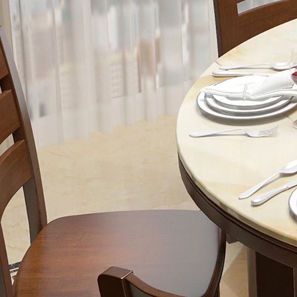 Extendable Dining Table Marble Top Table for Kitchen Dining Room