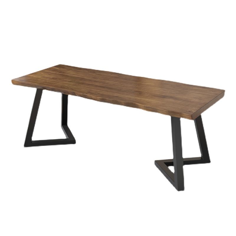 Industrial Style Writing Desk Brown Solid Wood Office Desk for Home Clearhalo 'furn' 'furn_office_desk' 'Furniture' 'Office Desks' 'Office Furniture' 'office_desk' 1200x1200_4135c803-7096-43be-965d-83fcf94c4a1b