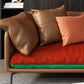 Pillow Top Arm Sofa Faux Leather Down Fill Cushions Sofa in Orange Clearhalo 'furn' 'furn_sofas' 'Furniture' 'Living Room Furniture' 'Sofa' 'sofas' 1200x1200_41370e11-90da-49a5-baeb-06dedd94a492