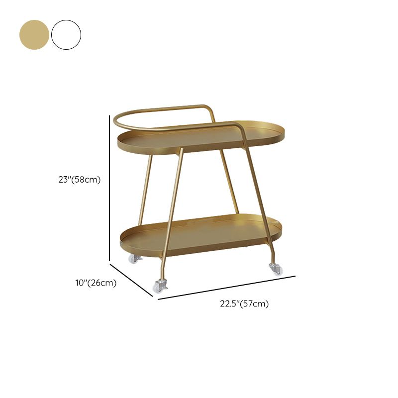 22"H Contemporary Corner Table Metal Double Tier Accent Side Table Clearhalo 'Coffee & Accent Tables' 'End & Side Tables' 'end_side_tables' 'furn' 'furn_end_side_tables' 'Furniture' 'Living Room Furniture' 1200x1200_41371a02-0fb5-4c86-af0e-86b691b6e775