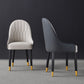 Glam Solid Wood Legs Chair Parsons Upholstered Chair for Dining Room