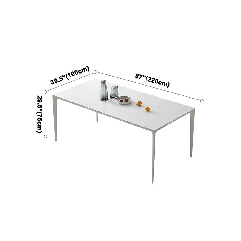 Victorian Style Sintered Stone Table 4 Legs Base Table for Home Clearhalo ' dining_table' 'Dining Tables & Seating' 'Dining Tables' 'Furniture' 'furniture_dining_table' 'Kitchen & Dining Furniture' 'kitchen&dining_furn' 'kitchen' 'kitchen_dining_table' 1200x1200_4138acc9-4840-4cef-bbe9-e27164583914