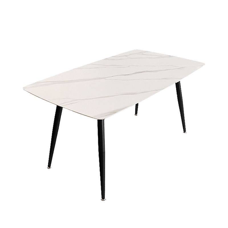Sintered Stone Dining Table 4 Legs Dining Room Table for Kitchen Clearhalo 'Dining Tables & Seating' 'Dining Tables' 'dining_table' 'furn' 'furn_dining_table' 'Furniture' 'Kitchen & Dining Furniture' 1200x1200_413b93c9-fced-4913-9178-5d4d739332c2
