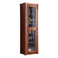 Contemporary Glass Paned Cabinet in Rubberwood 1/2-Door Solid Wood Storage Cabinet Clearhalo 'Cabinets & Chests' 'cabinets_chests' 'furn' 'furn_cabinets_chests' 'Furniture' 'Living Room Furniture' 1200x1200_413c0f48-c75e-4f0b-a018-953e091c43eb