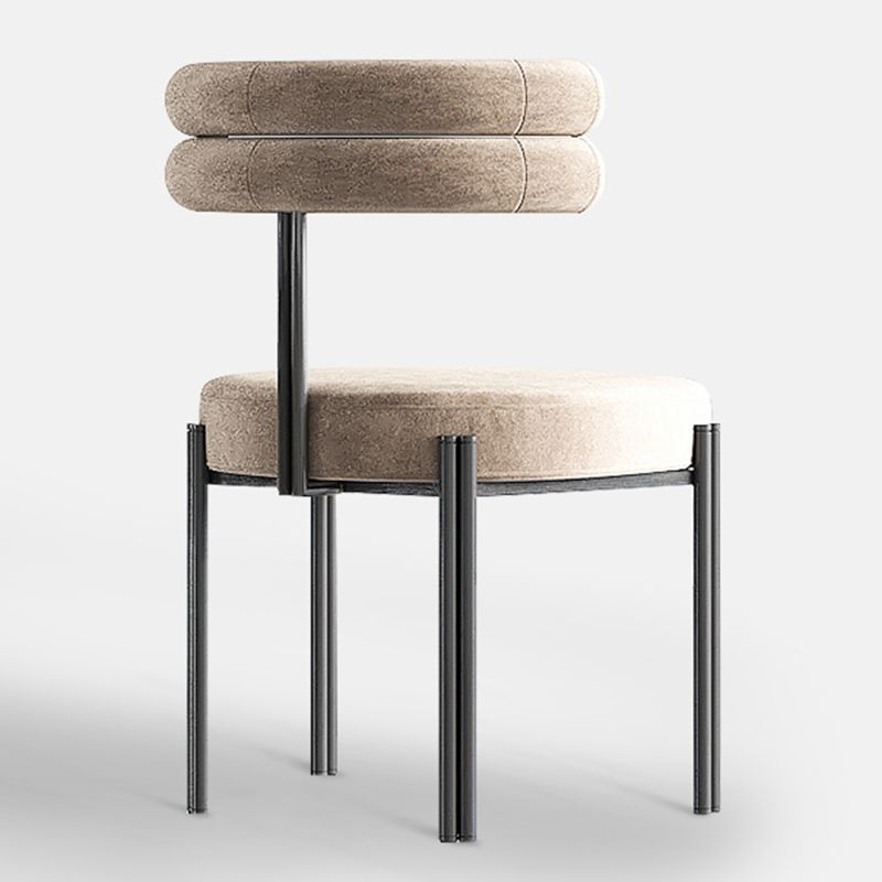 Upholstered Dining Room Chair Modern Open Back Dining Side Chair