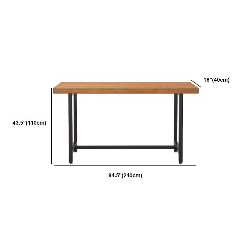 Industrial Rectangle Bar Table Set 1/6 Pieces Solid Wood Fixed Counter Table Clearhalo 'Bar Furniture' 'furn' 'furn_home_bar_bar_sets' 'Furniture' 'Home Bars & Bar Sets' 'home_bar_bar_sets' 'Kitchen & Dining Furniture' 1200x1200_413d92e4-5025-485d-9ad2-4edbf5d07fb5