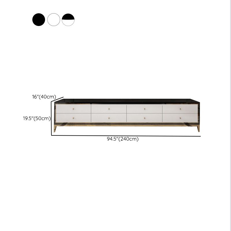 Enclosed Storage TV Media Stand Glass Media Console with Drawers Clearhalo 'furn' 'furn_tv_stands_entertainment_centers' 'Furniture' 'Living Room Furniture' 'TV Stands & Entertainment Centers' 'TV Stands & Media Storage Furniture' 'tv_stands_entertainment_centers' 1200x1200_413e4e3a-5fd5-4cb7-af31-43265581dd9f
