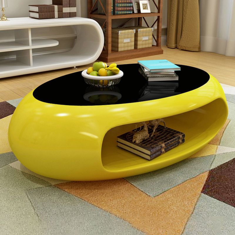 Eigentijdse ovale cocktail Tabel 1 enkele vlekbestendige salontafel