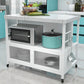 Modern Dining Room Prep Table Rectangular Rolling Kitchen Trolley