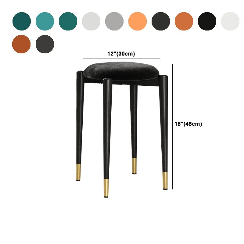 Modern Tear Resistant Pouf Circle Shape Dark Green Velvet Ottoman Clearhalo 'furn' 'furn_ottomans_poufs' 'Furniture' 'Living Room Furniture' 'Ottomans & Poufs' 'ottomans_poufs' 1200x1200_4140959d-275f-4160-9a8c-abb821d62329