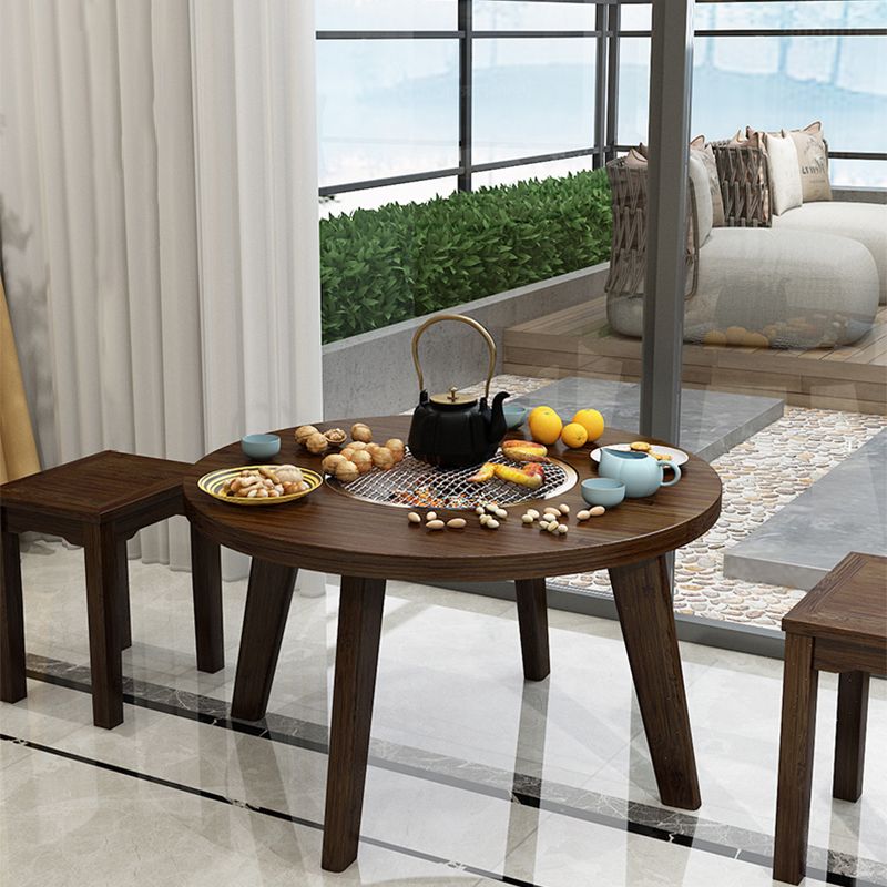 Farmhouse 4 Beine Walnusstisch Massivholz Cocktailtisch für Wohnzimmer