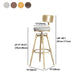 Wohnzimmer Glamstil Barstool Gold 4 -Legs Barhocker mit Pedal