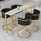 Glam Stone Bar Table Set 1/3 Pieces Round Counter Set for Home Use