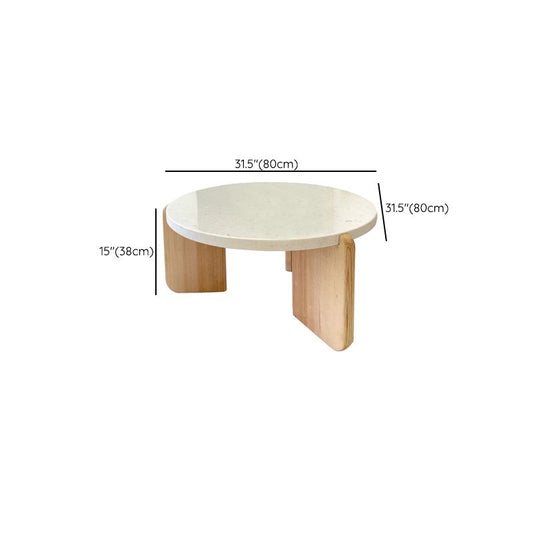 Tavolino in legno massiccio 3 gambe moderno 1 tavolo da cocktail in terrazzo singolo