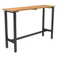Rectangle Bar Dining Table Contemporary Bar Table with Trestle Base in Black Clearhalo 'Bar Furniture' 'Bar Tables' 'bar_tables' 'furn' 'furn_bar_tables' 'Furniture' 'furniture_bar_tables' 'Kitchen & Dining Furniture' 1200x1200_41494494-2f90-4235-a07c-9e020e3b6f67