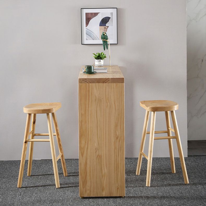 1/3/9 Pièces Rectangle industriel Table de pub ensemble Table de comptoir en bois avec tabourets sans dos