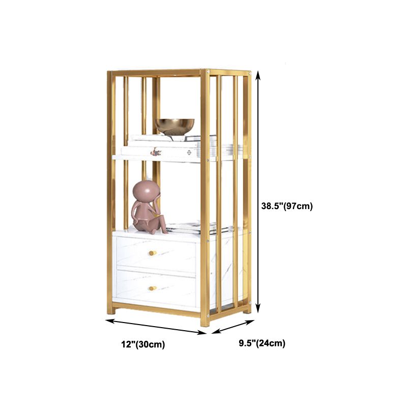 Modern Metal Book Shelf Home Open Back Bookcase with Shelves Clearhalo 'Bookcases' 'furn' 'furn_bookcases' 'Furniture' 'Office Furniture' 1200x1200_414ae50b-2f37-496f-842a-04ba1bcd5a06