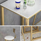 Glam Pub Table Set 1/3/5 Pieces Faux Marble Bar Table with Stools Clearhalo 'Bar Furniture' 'furn' 'furn_home_bar_bar_sets' 'Furniture' 'Home Bars & Bar Sets' 'home_bar_bar_sets' 'Kitchen & Dining Furniture' 1200x1200_414b660e-dfa7-4ee2-82d2-523b11f554e8