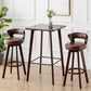 Modern Style Square Solid Wood Footrest Top Bar Dining Table for Home