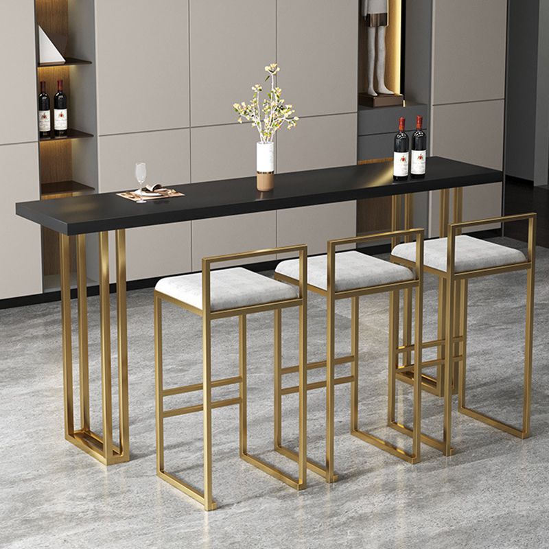 Glam Bar-height Table Solid Wood Top Pub Table for Living Room Clearhalo 'Bar Furniture' 'Bar Tables' 'bar_tables' 'furn' 'furn_bar_tables' 'Furniture' 'Kitchen & Dining Furniture' 1200x1200_414d3928-1bd1-4252-9f04-c4ea851cace3